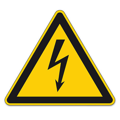 Danger Sign With Electricity Bolt