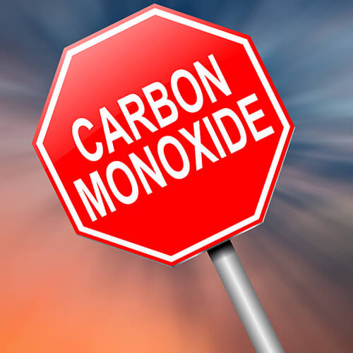 Carbon Monoxide Red Danger Sign