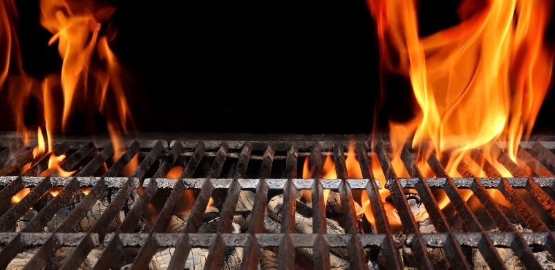 Close Up Of Barbecue Racks