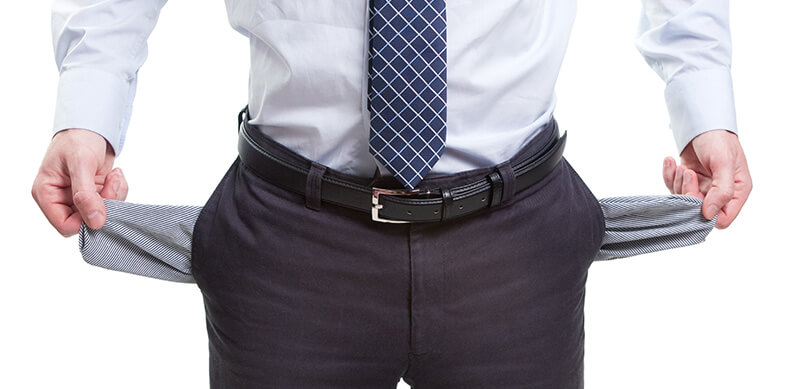 Man Pulling Pockets From Trousers