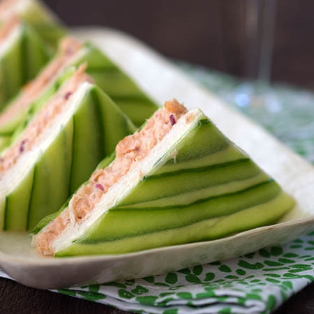 Salmon And Cucumber Sandwiches