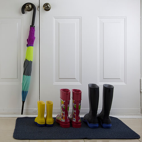 Wellies Lined Up By Door