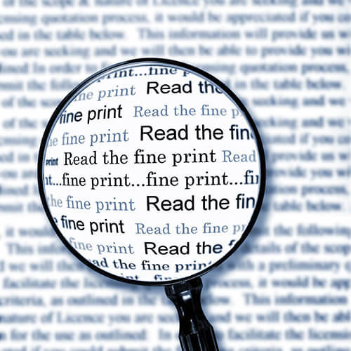 Magnifying Glass Reading The Fine Print