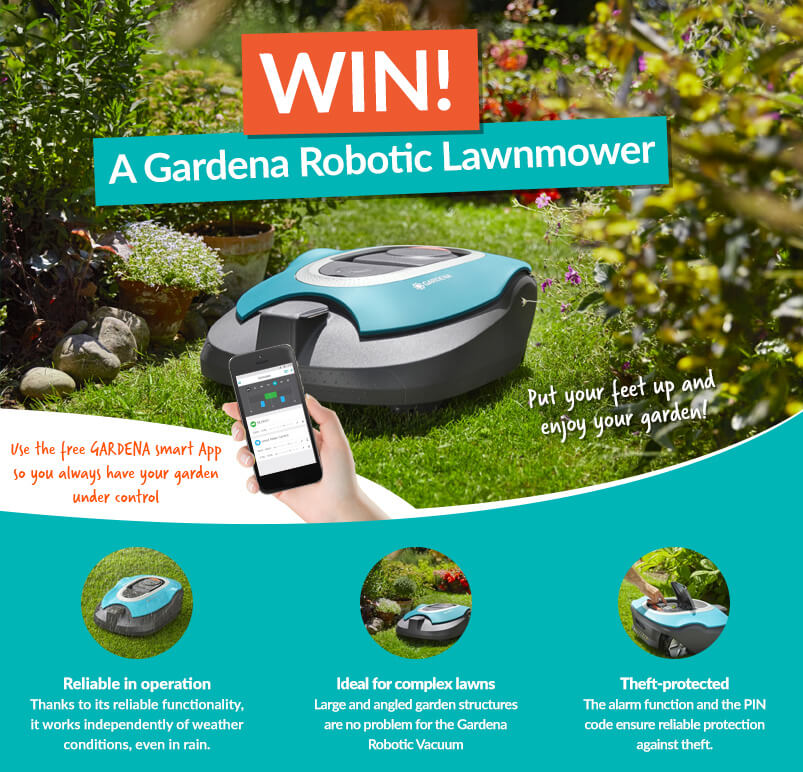 Competition Banner To Win Robotic Lawnmower