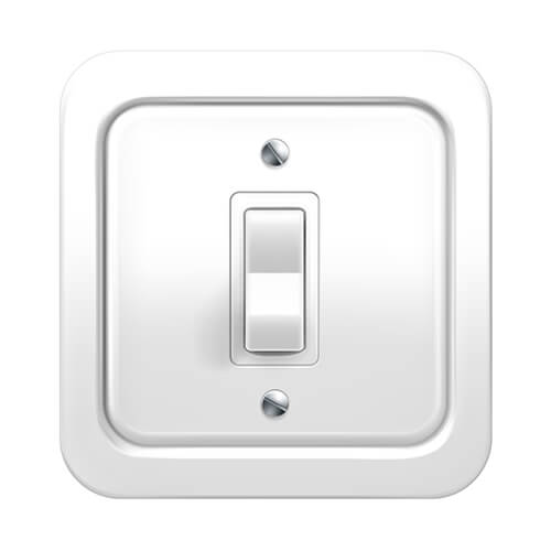 White Light Switch Pointing Down