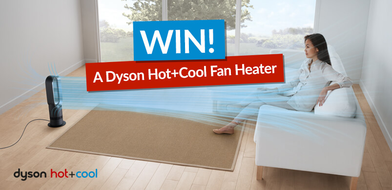 Dyson Fan Inside A Home With Win Banner