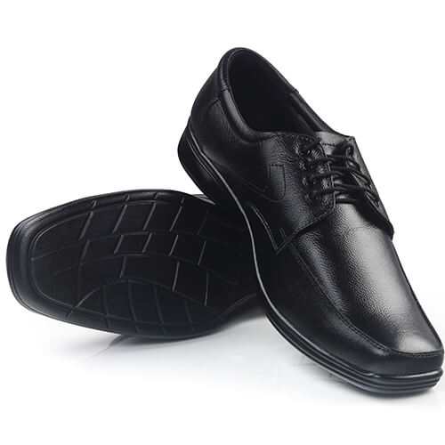 Black Shiny Shoes On White Background