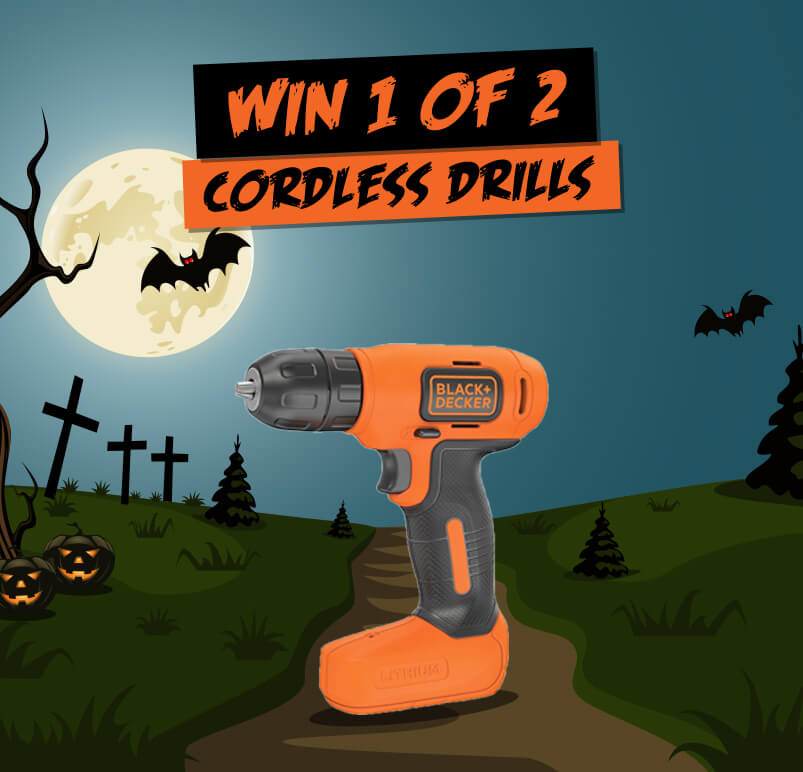 Halloween Themed Competition Poster With Black & Decker Drills