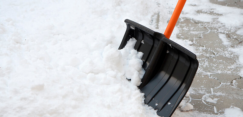 Snow Shovel Clearing Snow