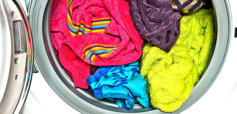 Colored Towels In Washing Machine