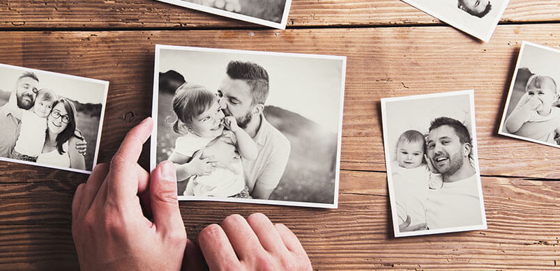 Black And White Photos Arranged On Floor