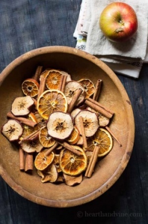 Orange Apple And Cinnamon Pot Pourri In Bowl