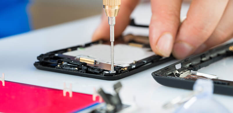 Hands Repairing Mobile Phone 