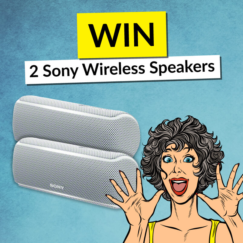 Sony Speakers With Win Banner