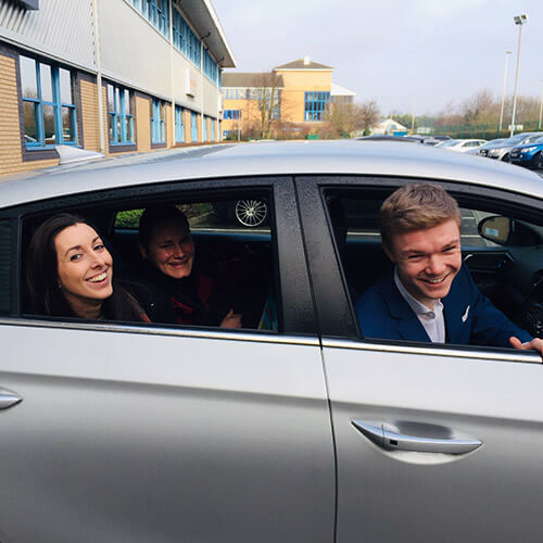 Team In The Car Setting Off On Our Donut Journey