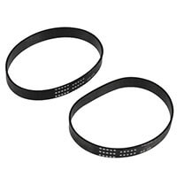 Two Black Vacuum Belts On White Background 