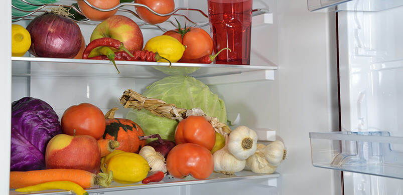 Messy Fridge Full Of Food