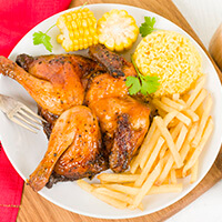 Plate Of Peri Chicken And Chips