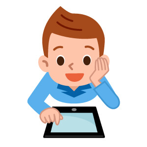 Animation Of Boy Watching Tablet