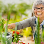 Woman Smiling Doing Gardening