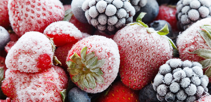 Frozen Strrawberries Blackberries And Blueberries