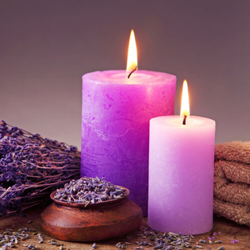 Lavender Candles In Home