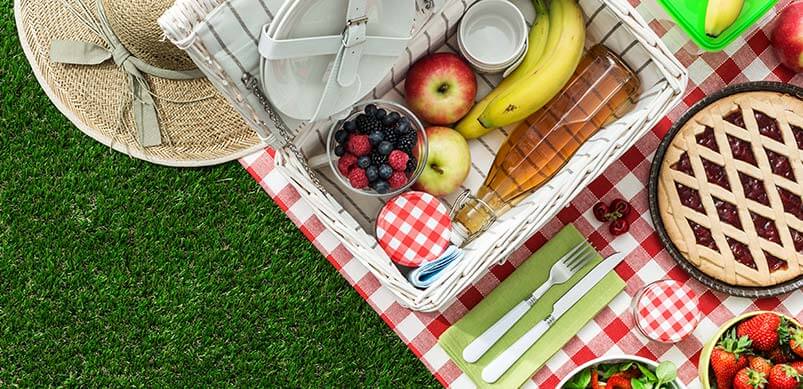 Picnic Food In Basket