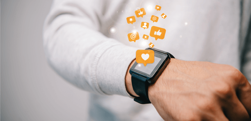 Emojis Coming Out Of Smartwatch