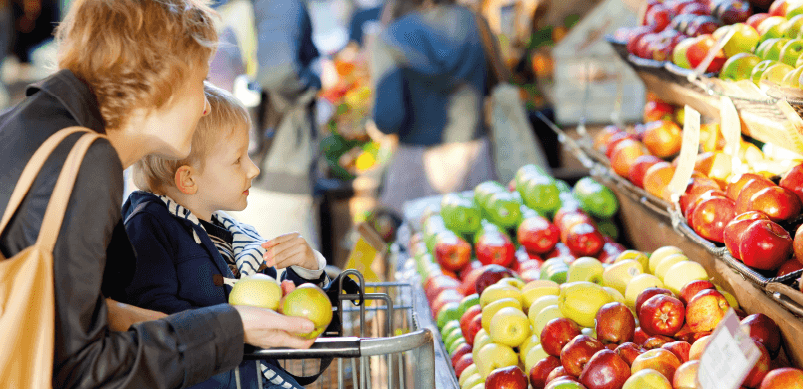 Children At Farmers Market