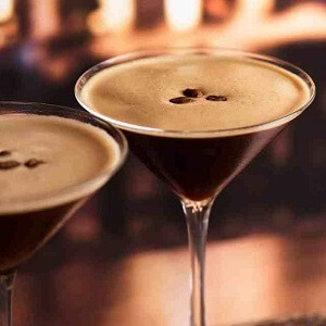 Espresso Martini With Coffee Beans On Top