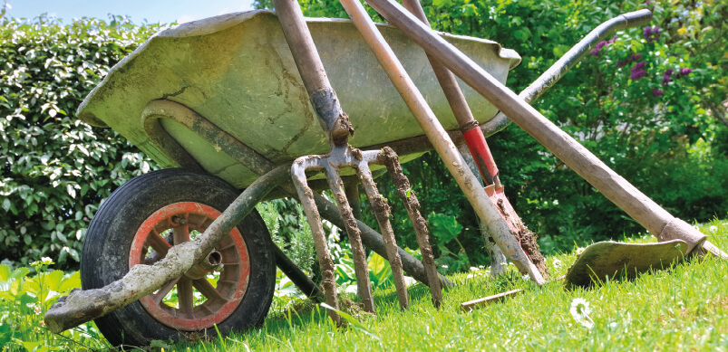 Dirty Gardening Tools Outdoors