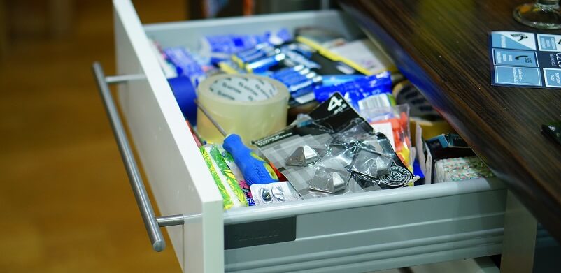 Open Drawer Full Of Things