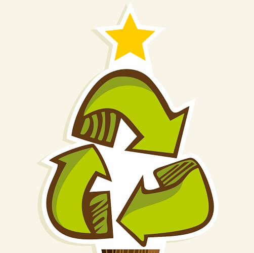 Recycling Symbol As Christmas Tree