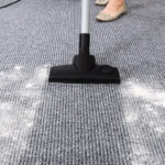 Vacuum Cleaner Cleaning Stains On Floor