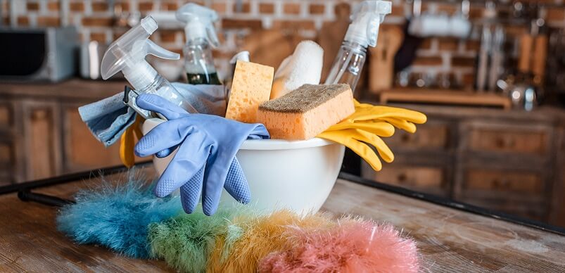 Cleaning Equipment In Bowl