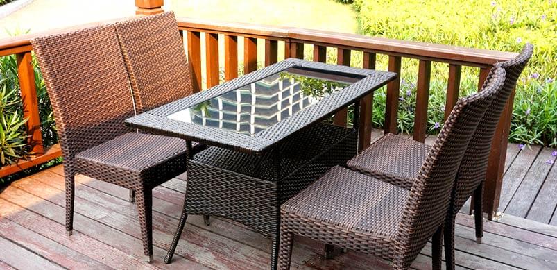 Glass Table on Patio