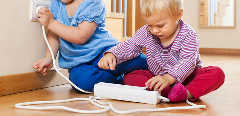 Children Playing With Plugs