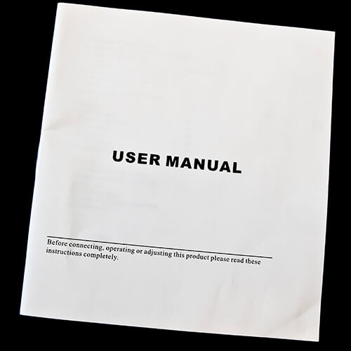 User Manual On Black Background