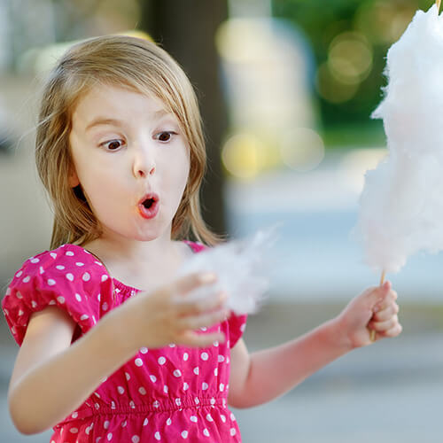 Young Girl With Candy Floss 