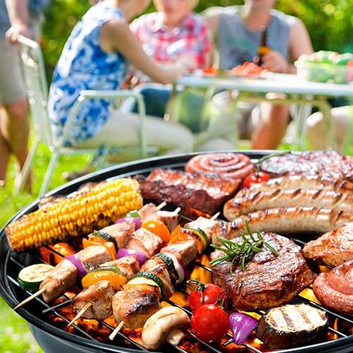 Friends Enjoying Barbecue